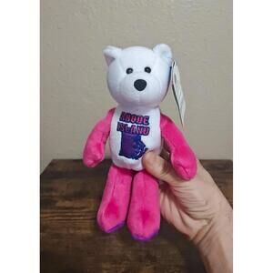 2001 Limited Treasures Rhode Island State Quarter Bear Collectible Plush NWT